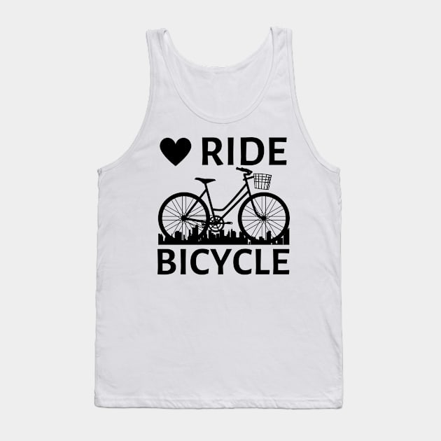 Love Ride Bicycle Tank Top by Cute Tees Kawaii